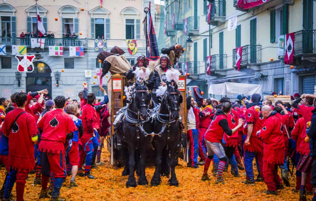 The Battle Of Oranges Symbol Of The Carnival Of Ivrea The Battle Of Oranges Symbol Of The Carnival Of Ivrea